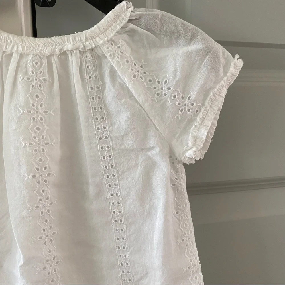 NWT Roller Rabbit Baby Girls Eyelet Cap Sleeve Top - Picture 4 of 5